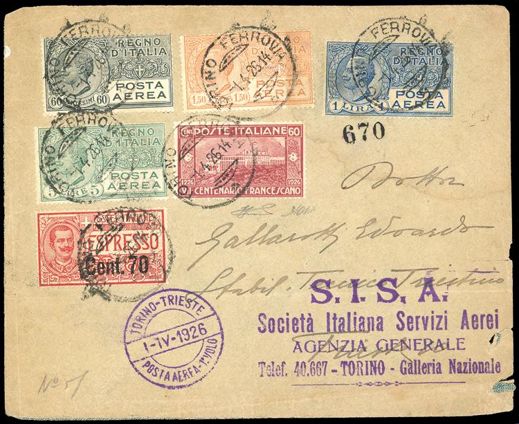 1926 - 60 cent., 1 lira,1,50 lire ... 