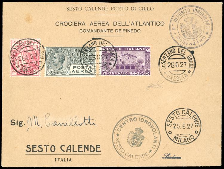 1927 - Aerogramma affrancato ... 