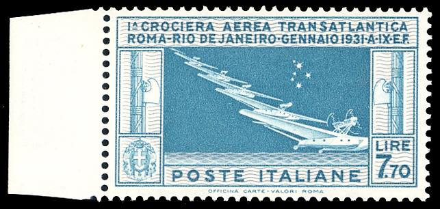 1930 - 7,70 lire Crociera Balbo ... 