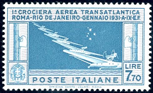 1930 - 7,70 lire Crociera di Balbo ... 