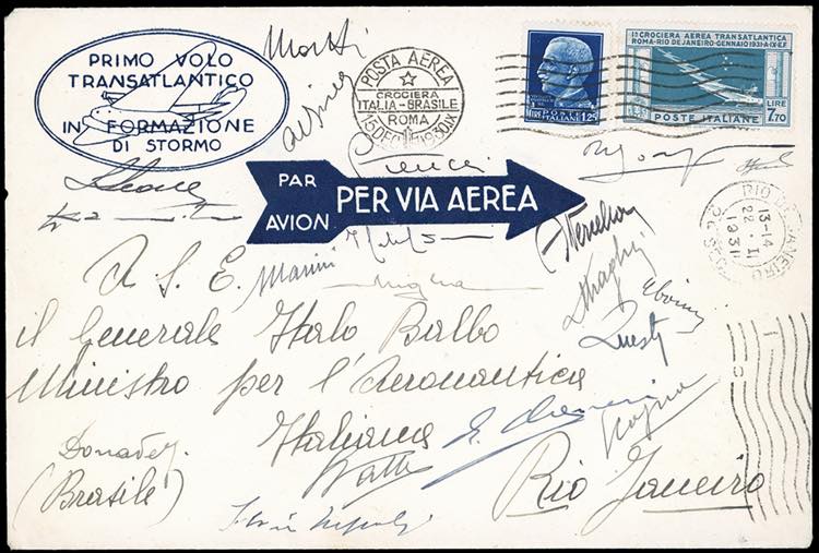 1930 - 7,70 lire Crociera Balbo ... 