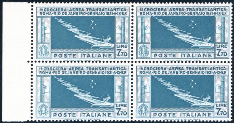 1930 - 7,70 lire Crociera Balbo, ... 