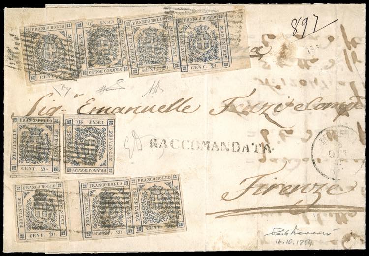 1859 - 20 cent. ardesia violaceo, ... 