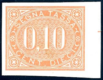 1869 - 10 cent. bruno arancio, ... 