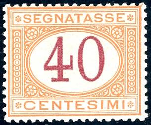 1870 - 40 cent. ocra e carminio ... 