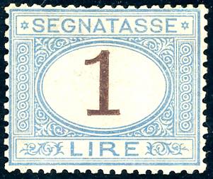 1870 - 1 lira azzurro chiaro e ... 