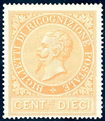 1874 - 10 cent. ocra arancio (1), ... 