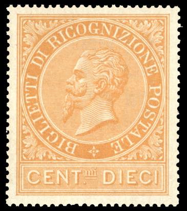 1874 - 10 cent. ocra arancio (1), ... 