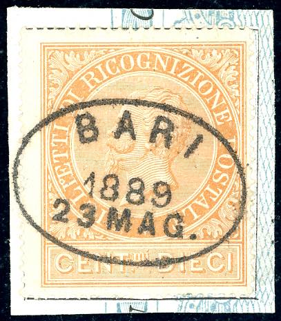1889 - 10 cent. ocra arancio (1), ... 