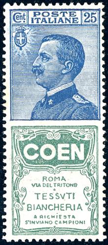 1924 - 25 cent. Coen (5), nuovo, ... 