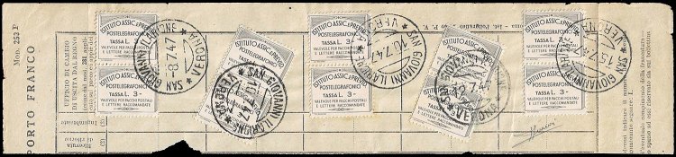 1947 - 3 lire Previdenza ... 