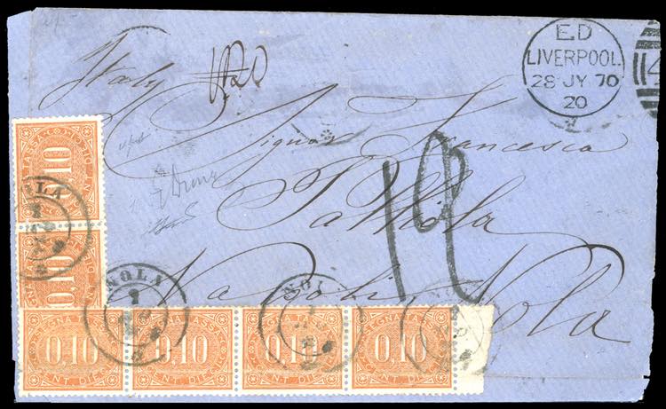 1870 - 10 cent. bruno arancio (2), ... 