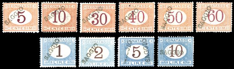 1870/74 - Soprastampati saggio ... 