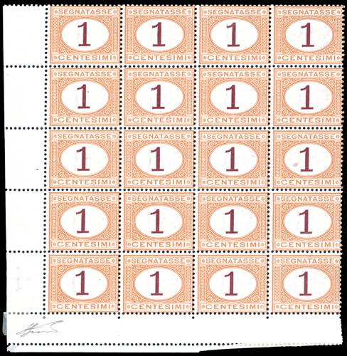 1870 - 1 cent. ocra e carminio ... 