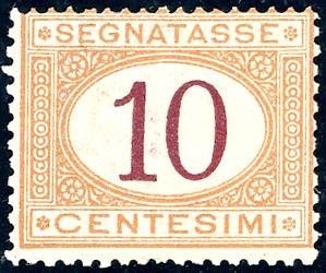 1870 - 10 cent. ocra e carminio ... 