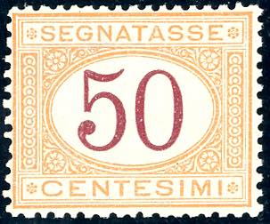 1870 - 50 cent. ocra e carminio ... 