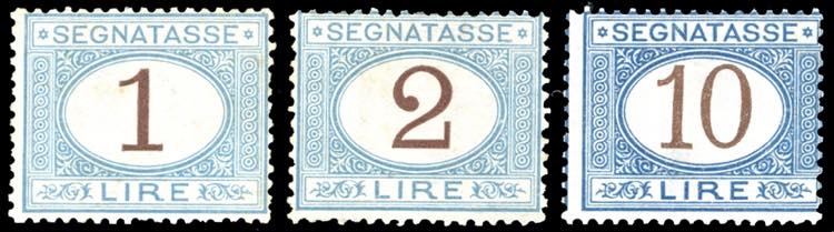 1870/74 - 1 lira, 2 lire, e 10 ... 