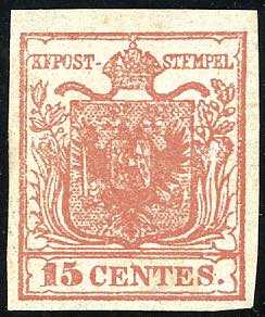 1850 - 15 cent. rosso vermiglio ... 