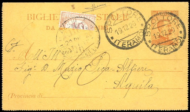 1920 - 10 cent. arancio e carminio ... 