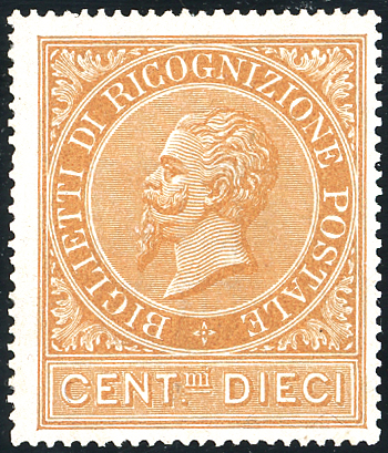 1874 - 10 cent. ocra arancio (1), ... 