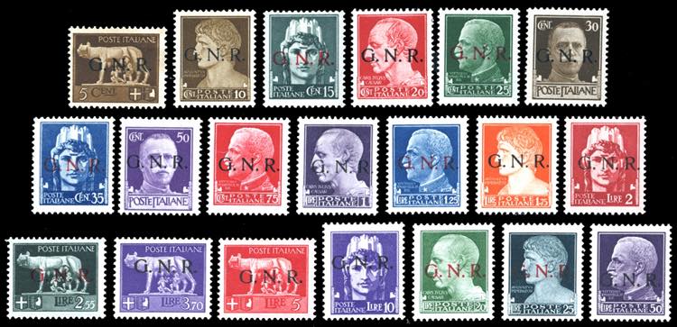 1944 - Soprastampati G.N.R. ... 