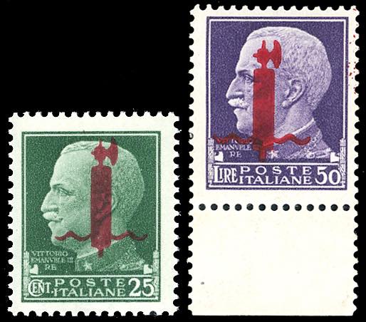 1944 - 25 cent. soprastampa fascio ... 