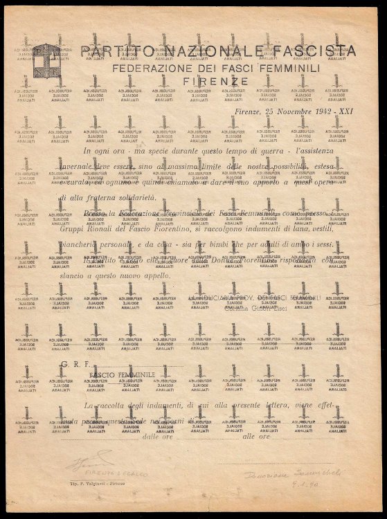 1944 - Foglio di prova della ... 