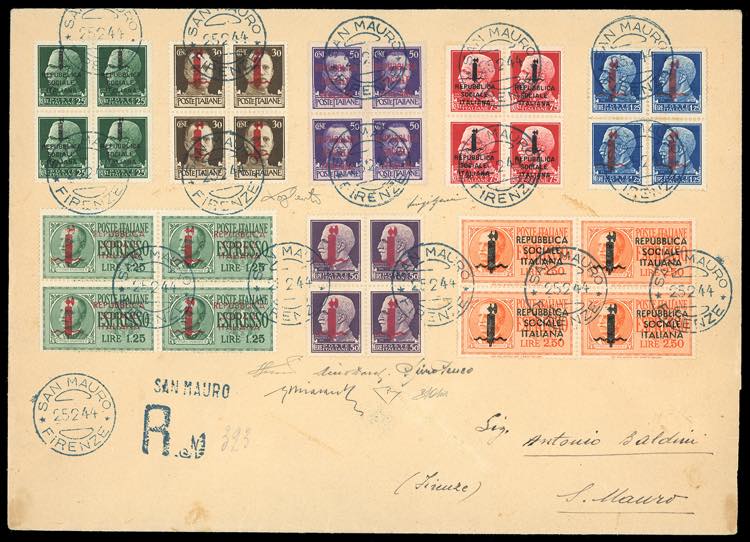 1944 - 50 lire soprastampa fascio ... 