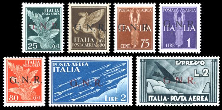 1943 - Soprastampati G.N.R. del I ... 