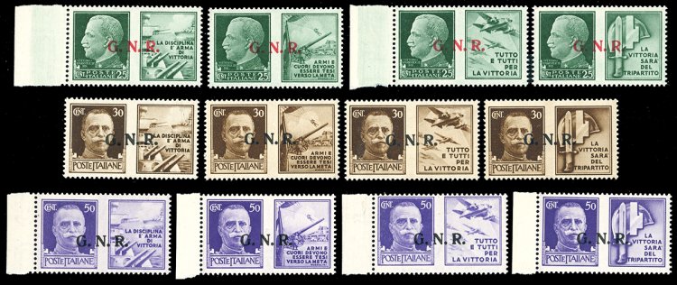 1944 - Soprastampati G.N.R., ... 
