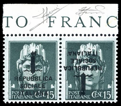 1944 - 15 cent. soprastampato, ... 