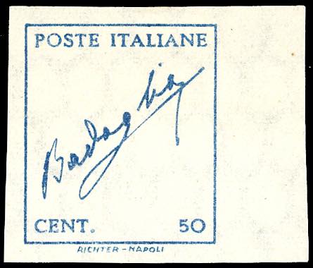 1944 - 50 cent. azzurro e celeste ... 