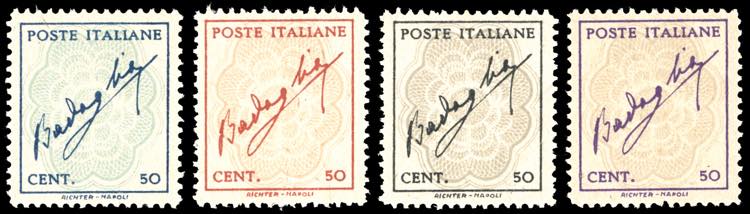 1944 - Badoglio, senza filigrana, ... 