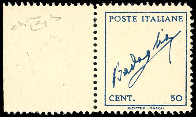 1944 - 50 cent. azzurro Badoglio, ... 