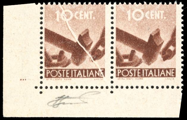 1945 - 10 cent. Democratica, ... 