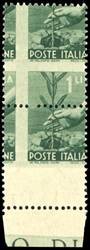 1945 - 1 lira Democratica, ... 