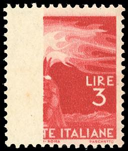 1945 - 3 lire Democratica, stampa ... 