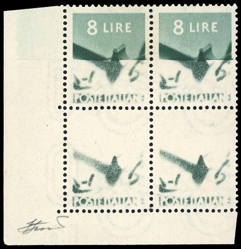 1948 - 8 lire Democratica, blocco ... 