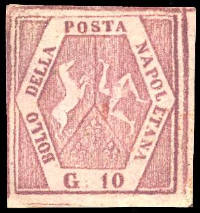 1859 - 10 grana carminio lillaceo, ... 