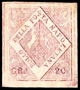 1859 - 20 grana carminio, falso ... 