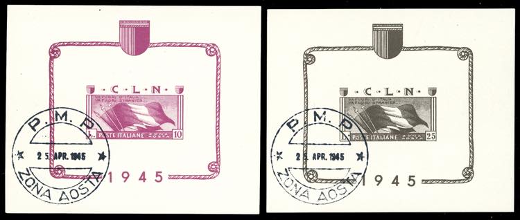 AOSTA FOGLIETTI 1944 - Foglietti ... 