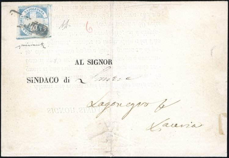 1860 - 1/2 tornese azzurro chiaro ... 