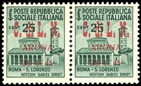 ARONA 1945 - 25 cent. Monumenti ... 
