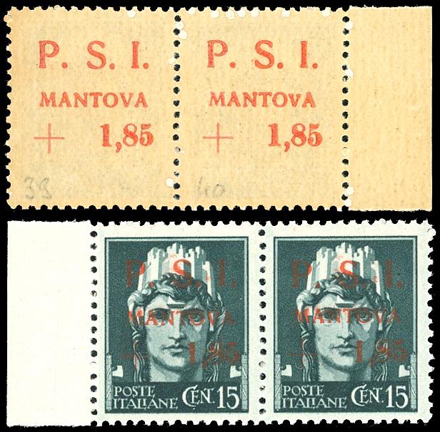 MANTOVA 1945 - 1,85 lire + 15 ... 