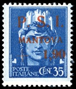 MANTOVA 1945 - 1,90 lire + 35 ... 