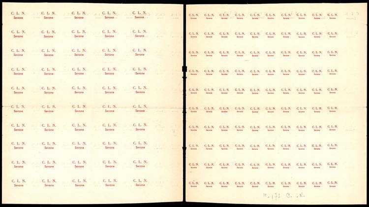 SAVONA 1945 - Foglio completo ... 
