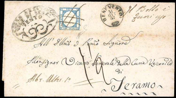 1862 - 2 grana celeste (20a), ... 