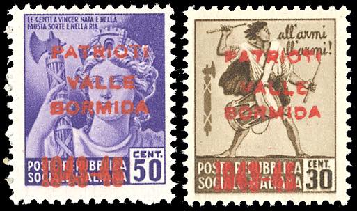 VALLE BORMIDA 1945 - 30 cent. e 50 ... 