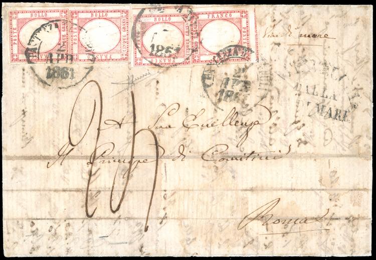 1861 - 5 grana rosso carminio ... 