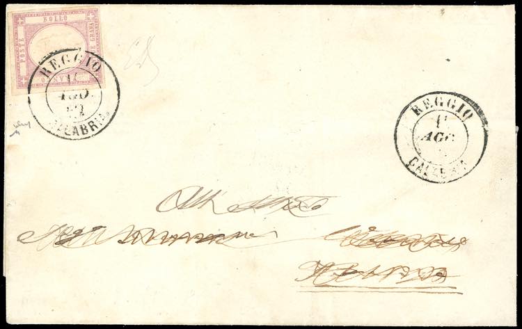 1862 - 5 grana rosa lilla (21b), ... 
